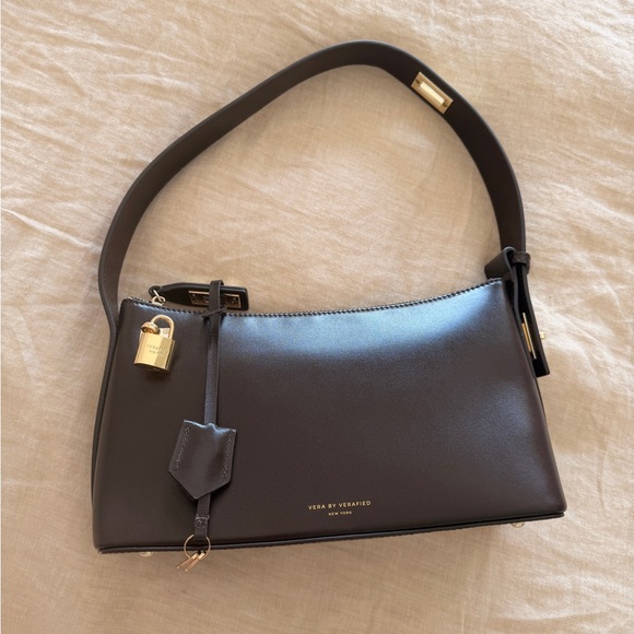 Verafied Handbags - Verafied Gold Chocolate Hobo Bag
